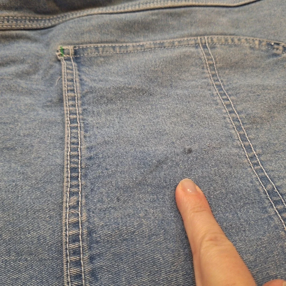 Vtg 90s Liberty Denim Overalls 36x30 Lt Wash Bib Workwear Utility Carpenter AsIs - Picture 11 of 13